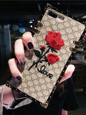 Floral Phone Case with Red Rose Design For Samsung Galaxy S8